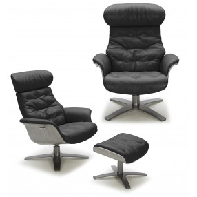 J&M Furniture Karma Lounge Chair  Black
