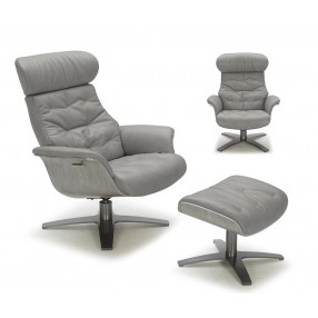 J&M Furniture Karma Lounge Chair In Grey
