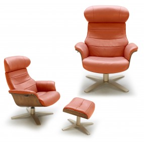 J&M Furniture Karma Lounge Chair In Pumpkin