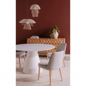 Moe's Home Collection Otago Round 54In Dining Table, White - Lifestyle