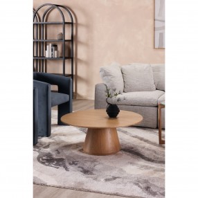 Moe's Home Collection Otago Oval Coffee Table in Oak - Lifestyle