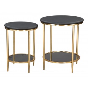 Koper Coffee Table Set Black - Angled 1