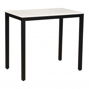 Moe's Home Collection Parson Mini Desk White Marble - Front Side Angle
