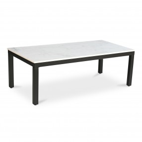 Moe's Home Collection Parson Coffee Table - White Marble - Front Side Angle