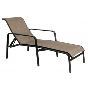Woodard Landings Sling Adjustable Chaise Lounge - Stackable