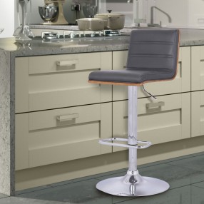 Armen Living Aubrey Adjustable Height Swivel Bar Stool