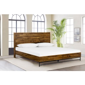 Cusco Rustic Acacia Platform King Bed - Lifestyle