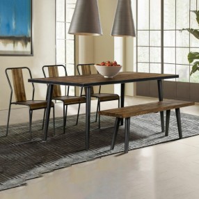 Armen Living Cusco Acacia Rustic BenchIin Antique Acacia
