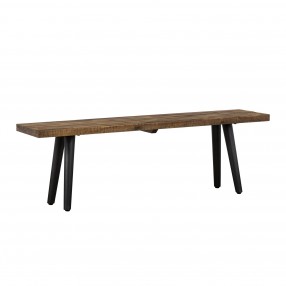 Cusco Acacia Rustic Bench - Angled