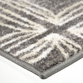 Daisy Contemporary 5x8 Area Rug in Grey/Cream - Rug Edge
