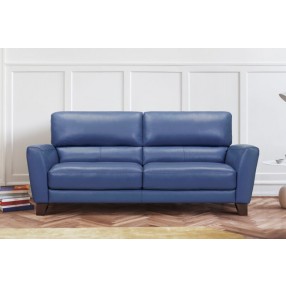 Armen Living Kester 81" Square Blue Arm Fabric Sofa