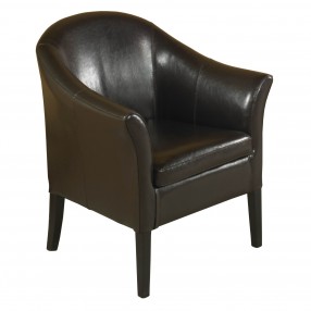 1404 Brown Leather Club Chair 