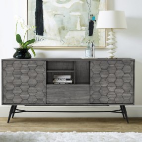Armen Living Makena Sideboard Buffet in Grey Acacia Wood