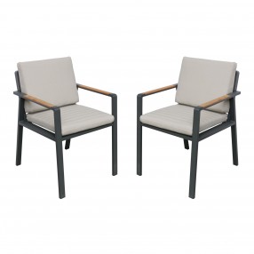 Nofi Outdoor Patio Dining Chair  - Set of 2