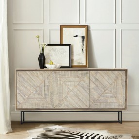Armen Living Peridot Sideboard Buffet in Natural Acacia Wood