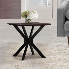 Armen Living Pirate Acacia Modern End Table