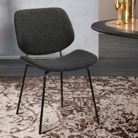 Armen Living Quest Charcoal Modern Dining Accent Chair