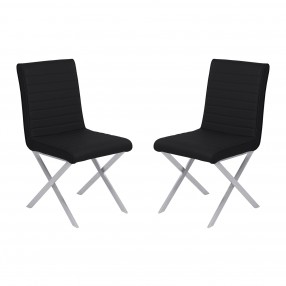 Tempe Contemporary Dining Chair in Black - Set of 2