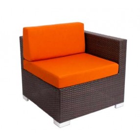 Left / Right Arm Corner Sofa Section Java Wicker - No Cushions