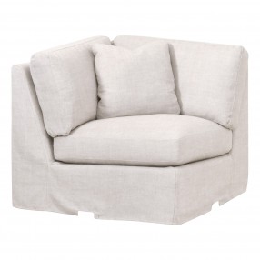 Essentials For Living Lena Modular Slope Arm Slipcover Corner Chair - Front Side Angle