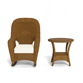 Tortuga Outdoor Sea Pines Rocker & Table Bundle- Mojave Front