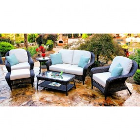 Tortuga Outdoor Sea Pines 6pc Outdoor Wicker Loveseat Set  4