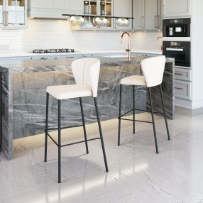 Linz Barstool in Cream- Lifestyle 1