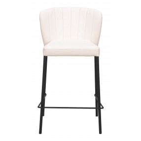 Linz Counter Stool in Cream- front view 1