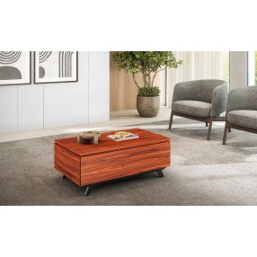Furnitech Signature 48" Mid-Century Modern Coffee Table in Iron Wood - Lifestyle