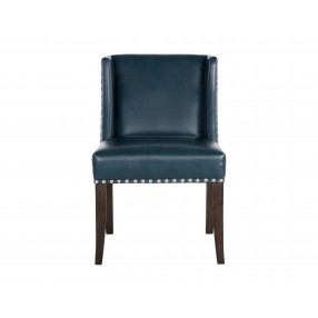 Sunpan Joan Dinng Chair Cantina Petrol - Front Angle