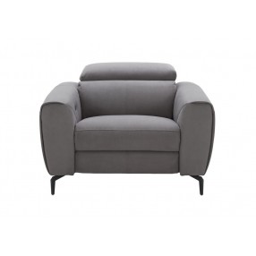 J&M Furniture Lorenzo Grey Fabric Front