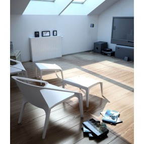 Yumi Ottoman White - Lifestyle