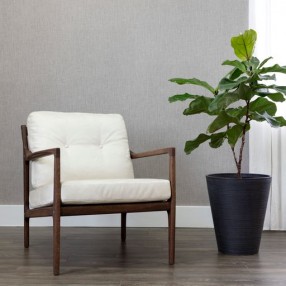 Sunpan Gilmore Lounge Chair Walnut - Vienna Cream - Lifestyle