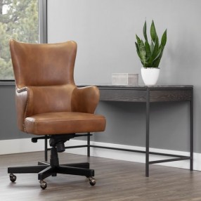 Sunpan Hubert Office Chair - Tobacco Tan - Lifestyle