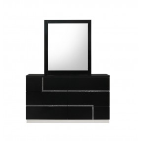 J&M Furniture Lucca Bedroom - Dresser + Mirror Side View