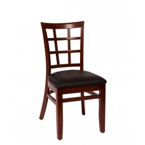 Pennington Ladder Back Chair - Black with Cushion