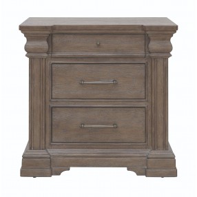 Madison Ridge Brown 3 Drawer Nightstand-1
