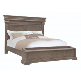 Madison Ridge Brown Queen Bed with Chest Footboard-1