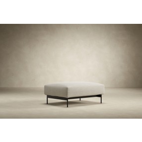 Innovation Living Malloy Ottoman Black Steel Front Angle579 - Kenya, Gravel