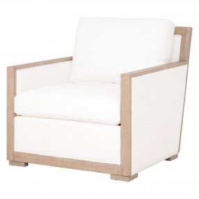 Essentials For Living Manhattan Wood Trim Sofa Chair - Front Side Angle