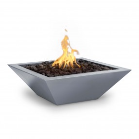 The Outdoor Plus Maya Powder Coated Fire Bowl Gray