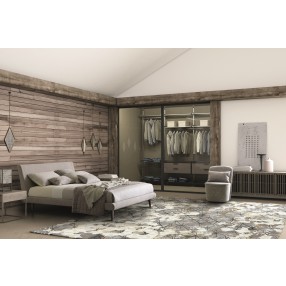 J&M Furniture Metropolitan Fabric King & Queen Size Bed 