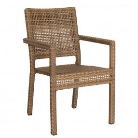 Woodard Et Cetera Miami Dining Armchair - Stackable - Mocha