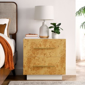 Modway Abel 2-Drawer Burl Wood Nightstand