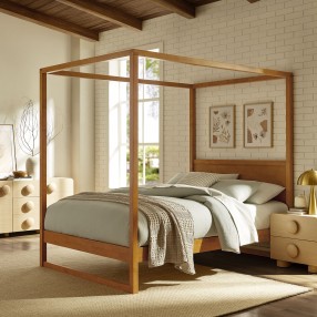 Modway Alva Queen Wood Canopy Platform Bed 7