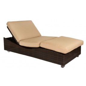 Woodard Montecito / Saddleback Double Chaise Lounge - Angled