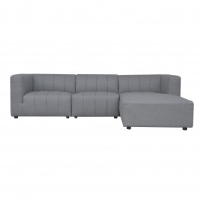 Moe's Home Collection Lyric Lounge Modular Sectional Grey - Front Angle