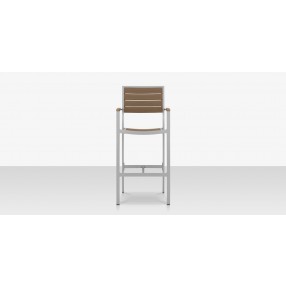 Source Furniture Napa Aluminum Stackable Bar Arm Chair