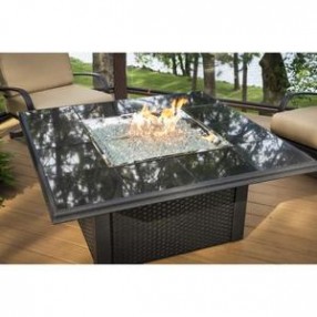 Outdoor Greatroom Company Napa Valley Fire Pit Table with CF-2424 Burner - Lifestyle