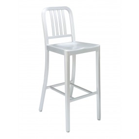 Brushed Aluminum Finish Barstool - NAV-01B